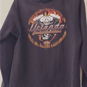 Harley Davidson Cropped Hoodie